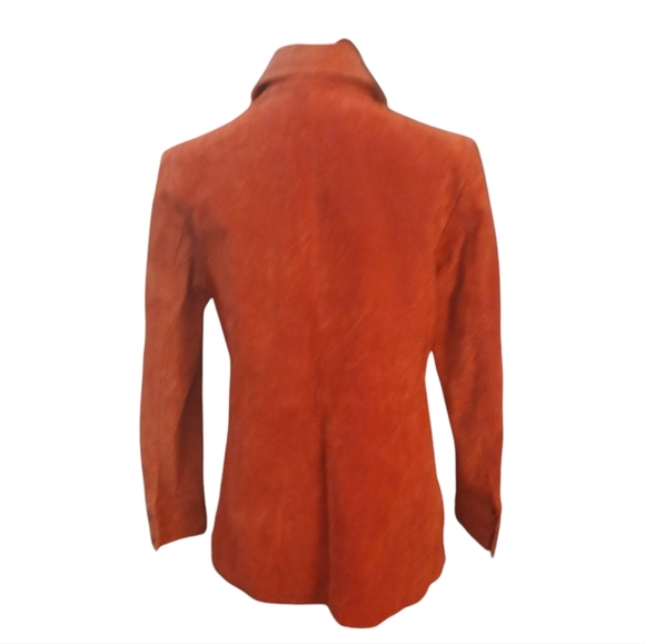 Jacklym Smith Genuine Suede Red Leather Button Down Jacket Size Small - Picture 8 of 11